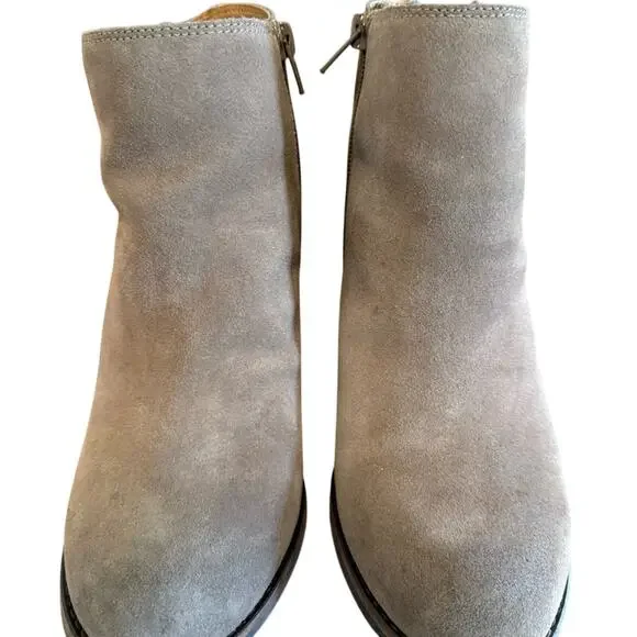 Lucky Brand Taupe Suede Ankle Boots - Picture 2 of 5